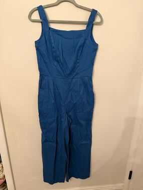 ANTONIO MELANI Teal-Blue Sleeveless Jumpsuit